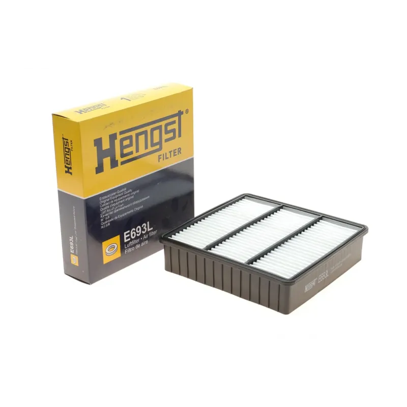 Фільтр повітряний HENGST FILTER E693L для Mitsubishi Colt, Lancer, Outlander 1.3-2.4 1995-2013, 212x205x50 мм