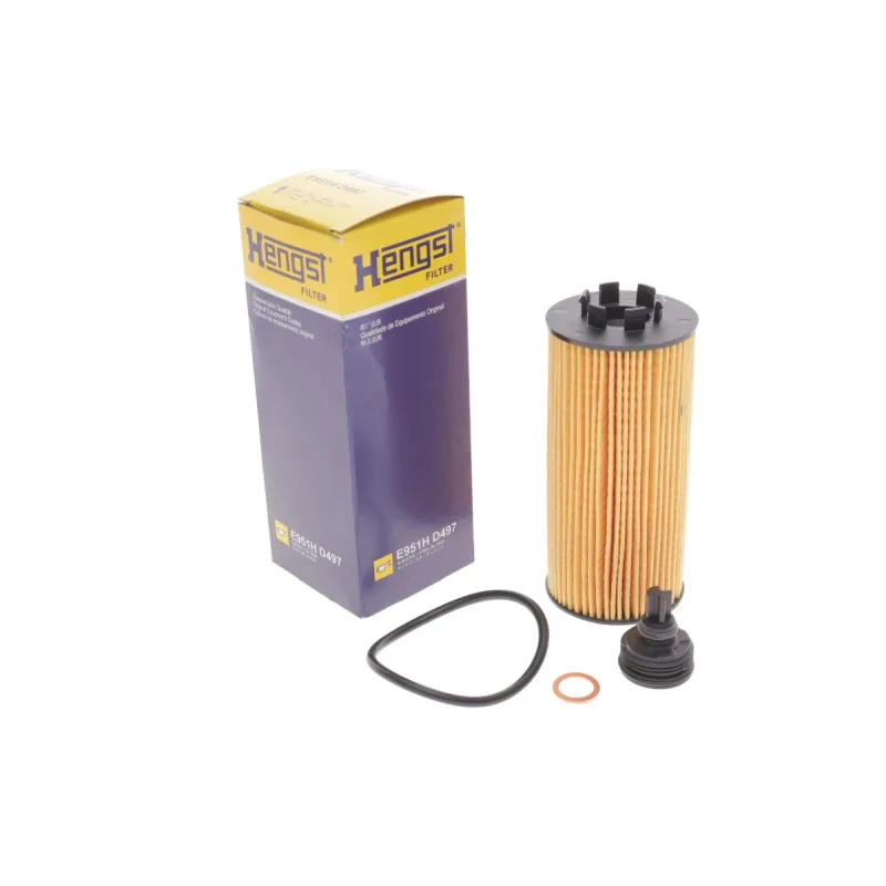 Фільтр масляний HENGST FILTER E951H D497 для BMW X1 (F48) / 1 (F40) 1.5-2.0 2014-, 55x19x116 мм