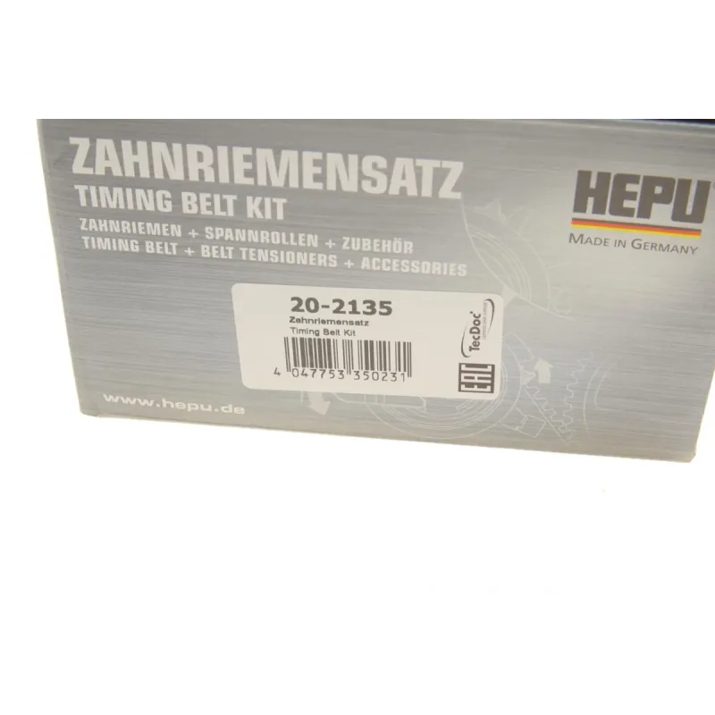 Комплект ГРМ HEPU 20-2135 (2 ремені, 3 ролики) для VW Caddy IV/Crafter/T6 2.0 TDI 2015-, 145x25 мм