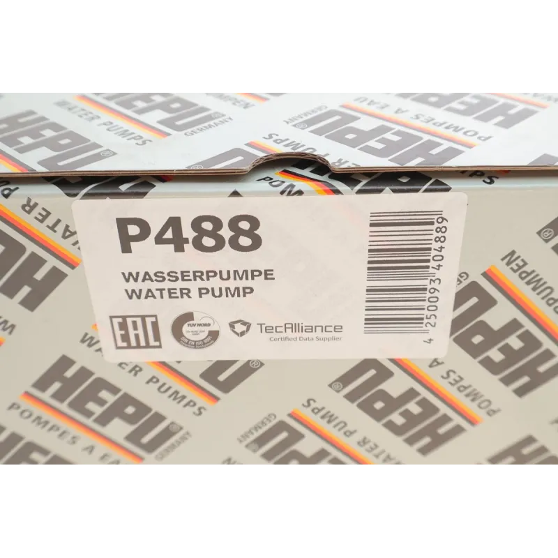 Помпа води HEPU P488 для BMW 5 (E60) 545i 2003-2010, без роз'єму охолодження генератора
