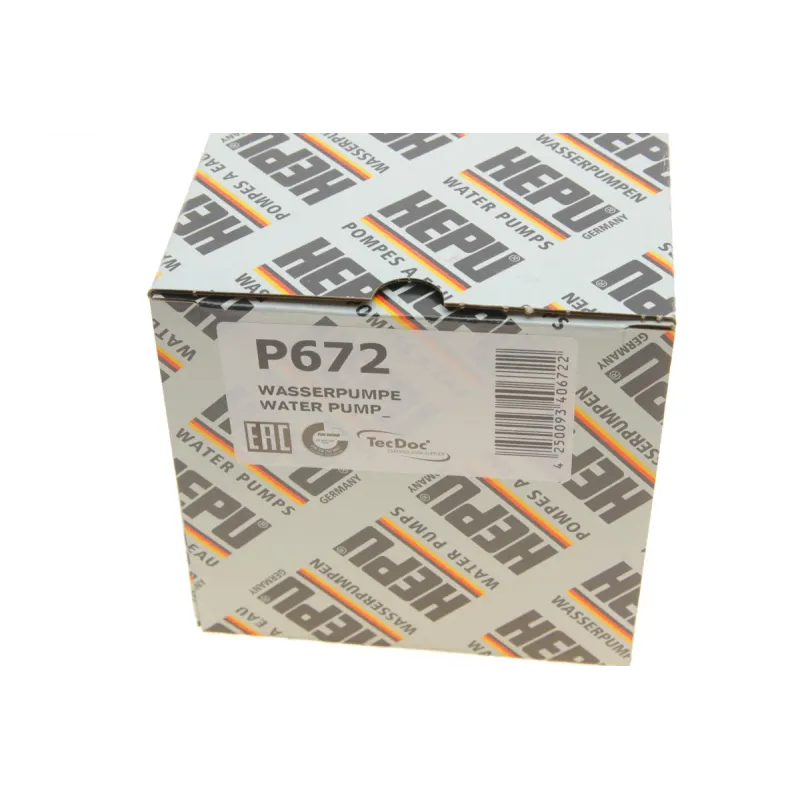 Помпа води HEPU P672 для Audi A3, A4, A6, Q3, Q5; VW Golf VII, Passat B8, Tiguan 1.8-2.0 TSI/TFSI 2012-