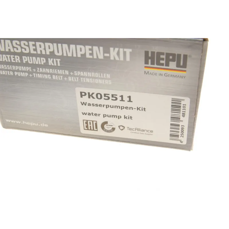 Комплект ГРМ з помпою HEPU PK05511 для Volkswagen Passat/Golf 2.0TDi 2003-2008, 141 зубців, 30 мм