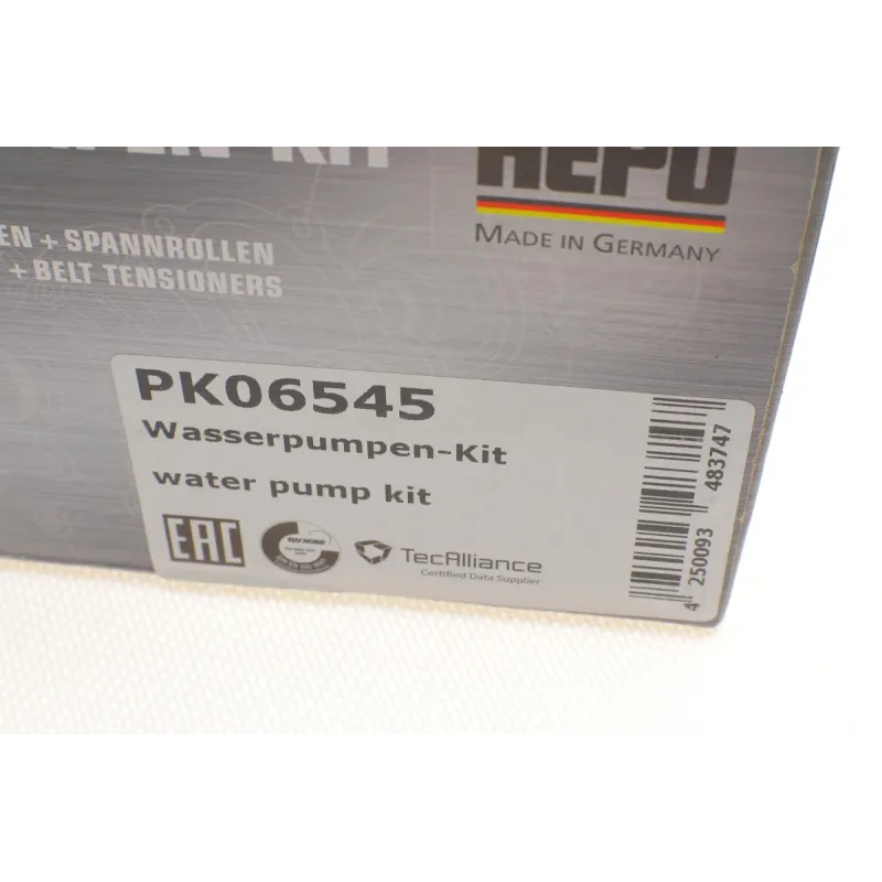 Комплект ГРМ з помпою HEPU PK06545 для Audi A3/Seat Leon 2.0TDI 2006-2012, 160 зубців, 25 мм