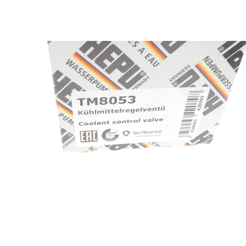 Кран пічки електричний HEPU TM8053 для Volkswagen Golf VII/VIII, Passat B8, Audi A3 1.0 TSI/1.4 GTE 2014-