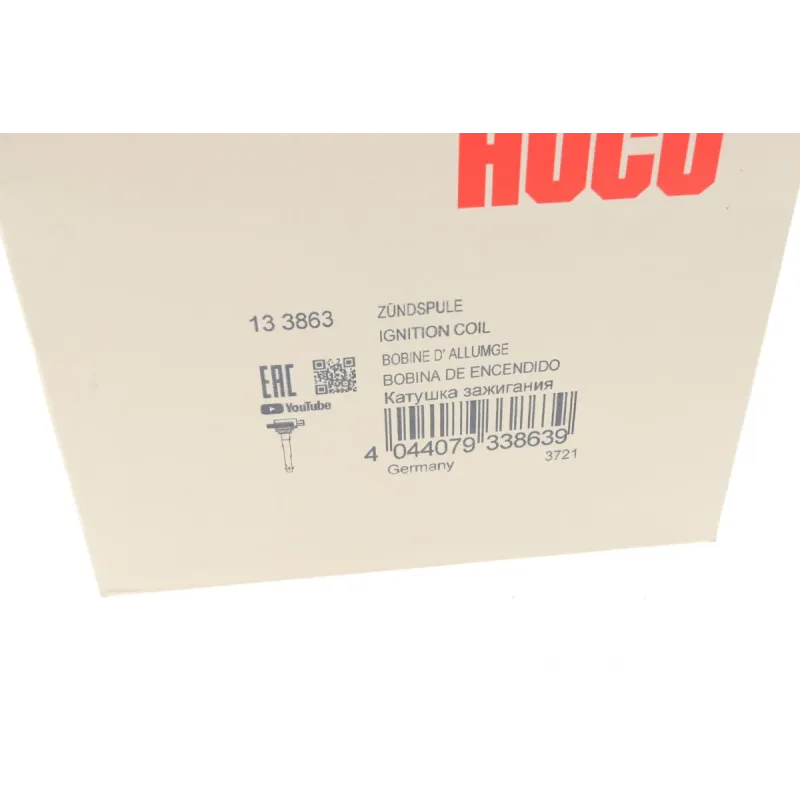 Котушка запалювання HITACHI 133863 для Renault Laguna III, Nissan Qashqai 1.6-2.0 2007-