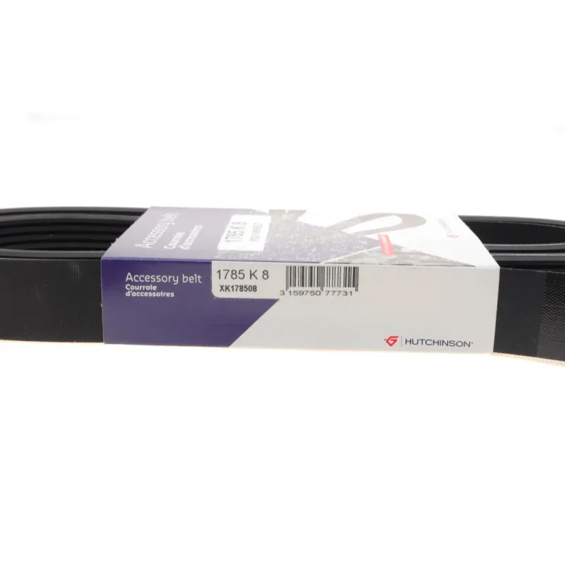 Ремінь генератора HUTCHINSON 1785 K 8 для BMW 5 (F10) 523i/528i/530i 2010-2013, 8 ребер, 1785 мм