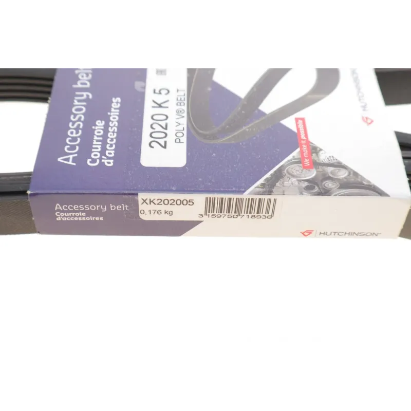 Ремінь генератора HUTCHINSON 2020 K 5 для Opel Omega B 2.5DTI 2001-2003 (5PK2020)