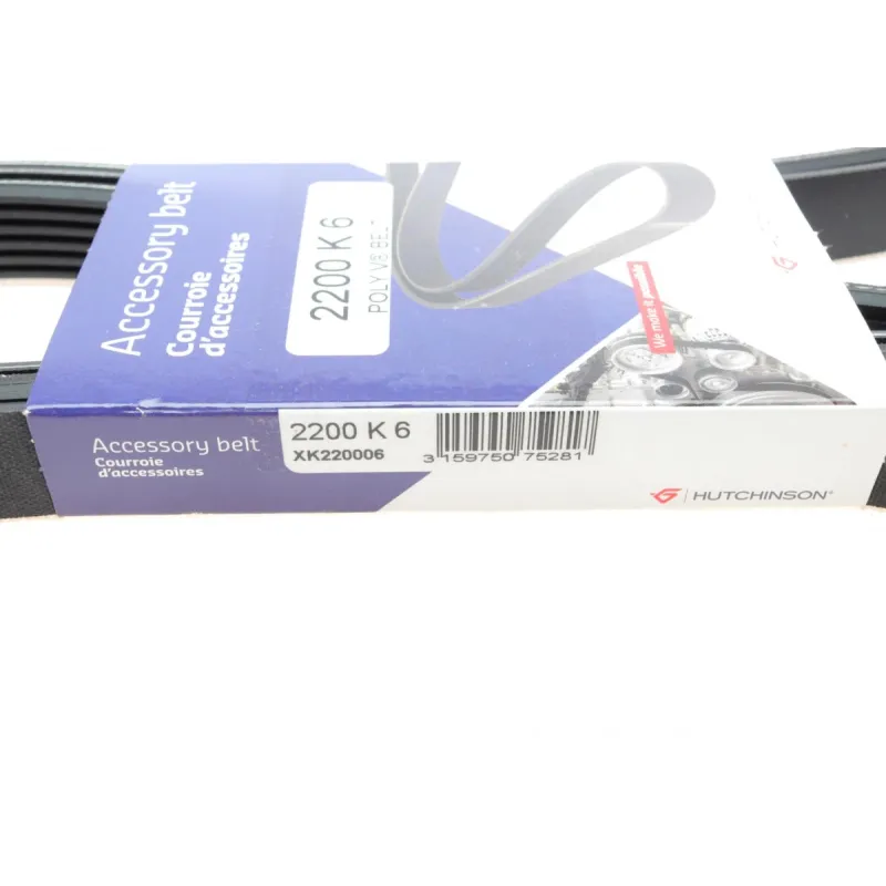 Ремінь генератора HUTCHINSON 2200 K 6 для Mitsubishi Lancer, Outlander 2009-, Peugeot 4008 2012-, 6PK2200