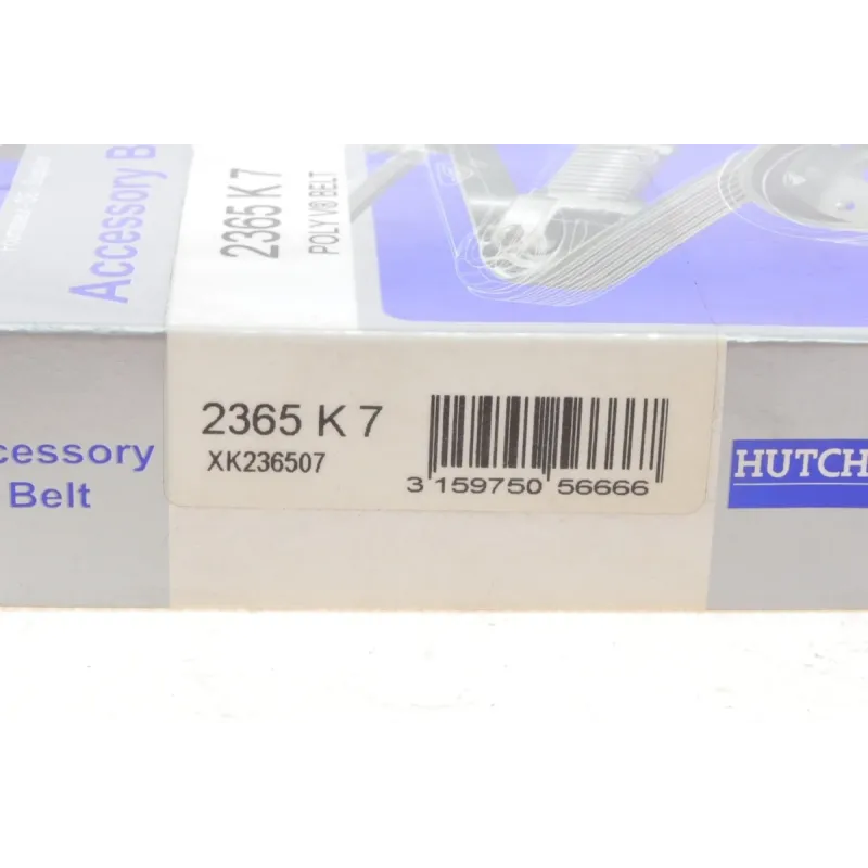 Ремінь генератора HUTCHINSON 2365 K 7 для Volkswagen Touareg 7LA 2002-2006, 2365 мм