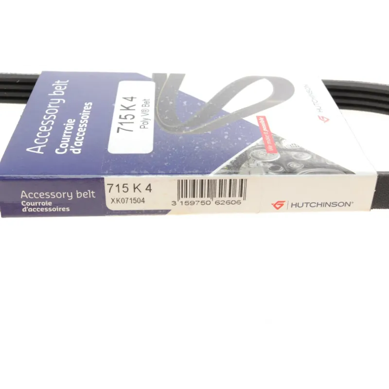 Полікліновий ремінь HUTCHINSON 715 K 4 для Renault Logan/Sandero, Chevrolet Matiz/Aveo, 4 ребра, 715 мм