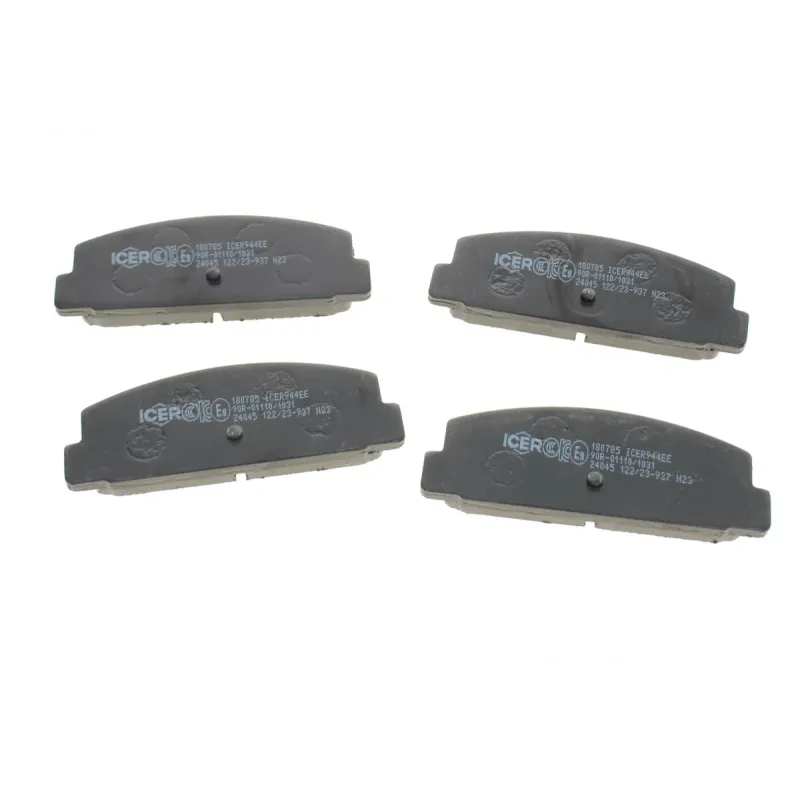 Колодки гальмівні задні ICER 180785 для Mazda 6 (GG) 2002-2007, Mazda 323 (BJ) 1998-2004, 107.7x39.4x13.1 мм