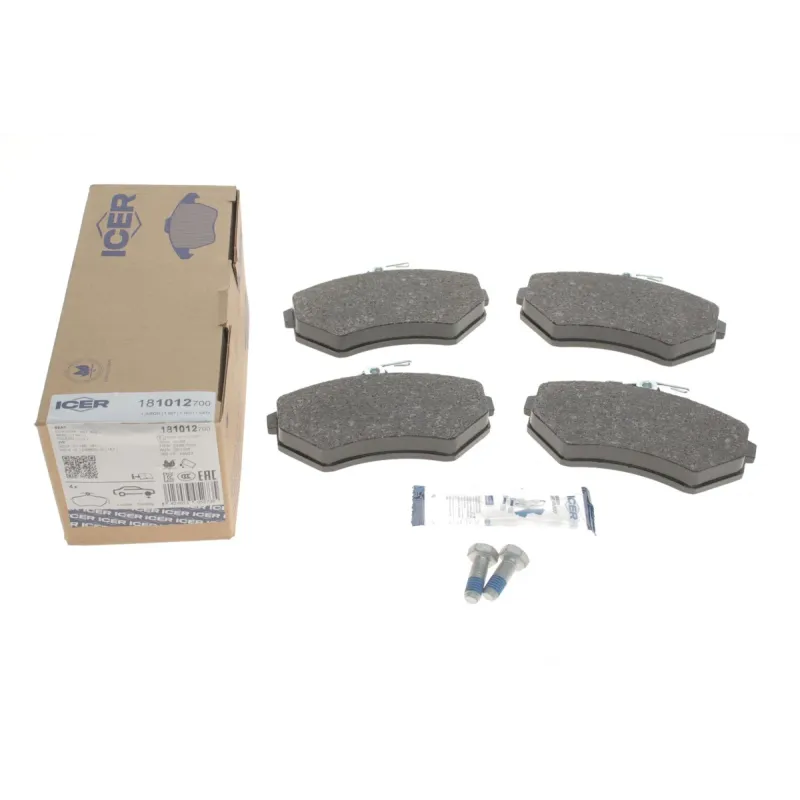 Колодки гальмівні передні ICER 181012-700 для Seat Cordoba/Ibiza, VW Golf/Passat, 69.6 мм