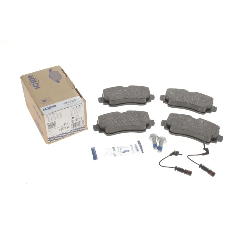 Колодки гальмівні передні ICER 181233-701 для Mercedes-Benz A-Class W168 1997-2004, 116.5x57.1 мм