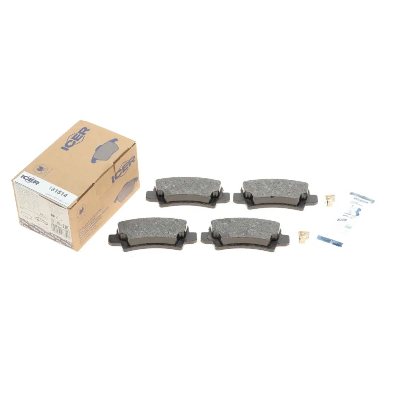Колодки гальмівні задні ICER 181514 для Toyota Corolla Altis 2001-2014, 95.5x37.8x16.1 мм