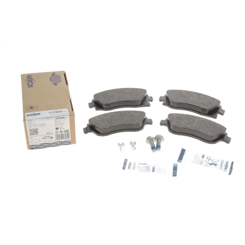 Колодки гальмівні передні ICER 181526-701 для Opel Combo, Corsa C, Meriva A, Tigra 2000-2010, 131.5x52.5x17 мм