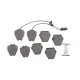 Колодки гальмівні (передні) Audi A4 97-01/A6 97-05/VW Passat B5 00-05/Phaeton 02-08 (+датчики)