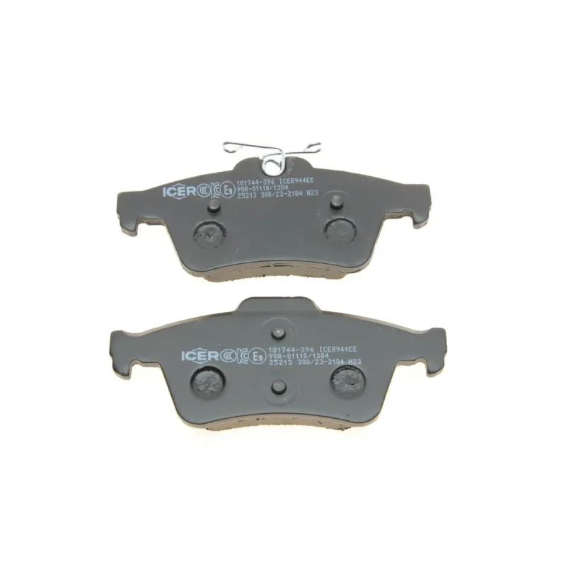 Колодки гальмівні задні ICER 181744-396 для Ford Focus, Kuga, Mazda 3, Volvo C30 123.1x51.9x15.7 мм