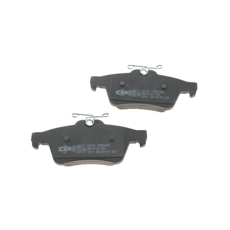 Колодки гальмівні задні ICER 181744 для Ford Focus/Kuga/C-Max, Mazda 3/5, Volvo C30/S40/V50, 123.1x51.9x16.4 мм