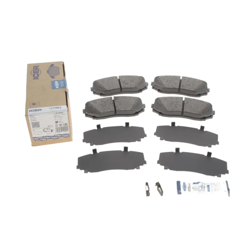 Колодки гальмівні передні ICER 181962 для Mazda CX-7, Ford Edge, Mitsubishi L200 139x58.1 мм
