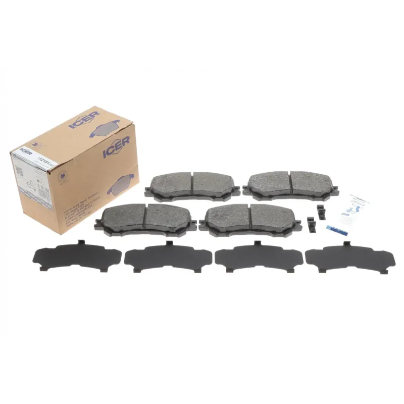 Колодки гальмівні передні ICER 182181-200 для Nissan Qashqai II, X-Trail T32, Renault Koleos II 141.8x59.8x16.1 мм