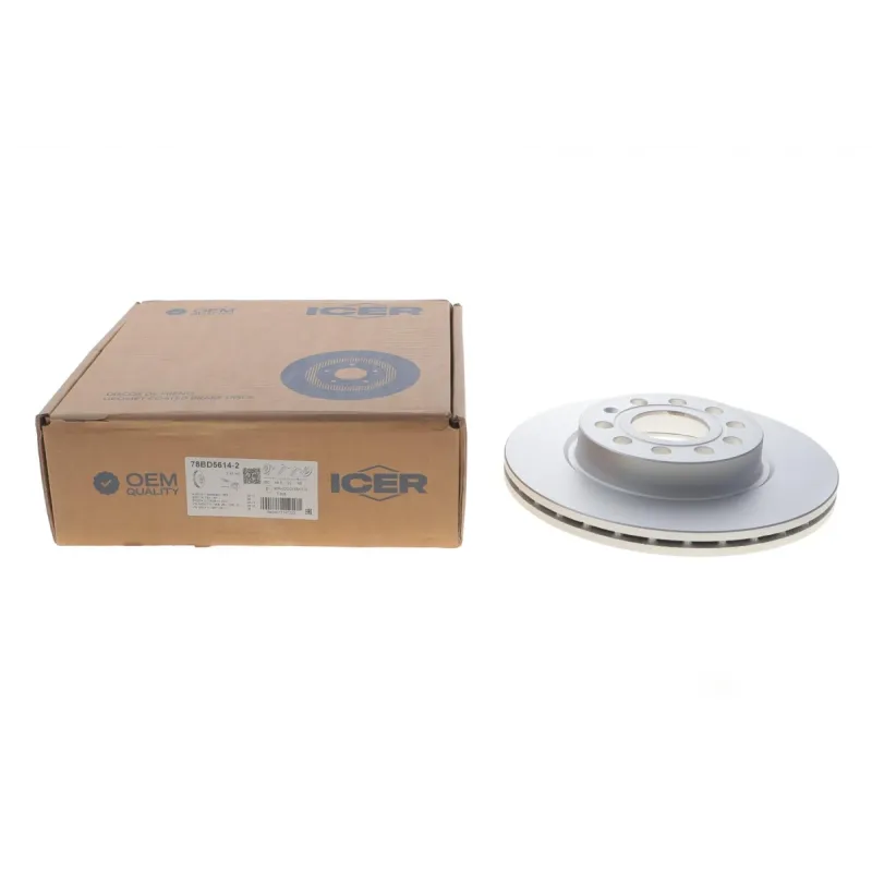 Диск гальмівний (передній) Audi A3/Seat Leon/Skoda Octavia/VW Caddy/Golf 04- (280x22)(з покр.)(вент.)