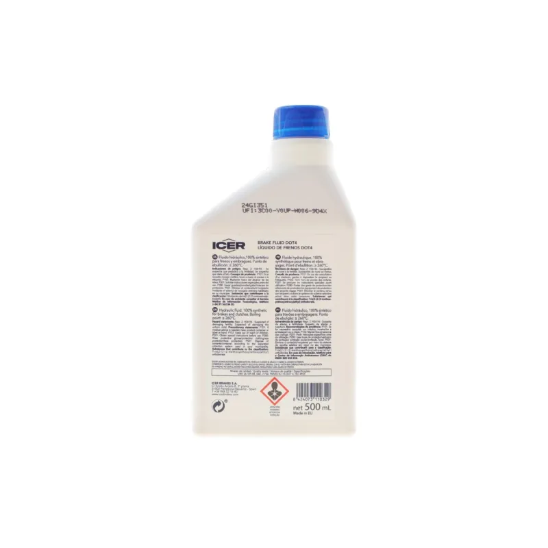 Рідина гальмівна DOT4 ICER 950002 0.5л