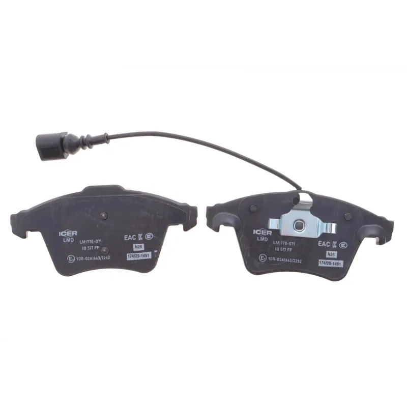 Колодки гальмівні передні ICER LM1778-071 для Volkswagen T5 Multivan 2003-2015, Touareg 2003-2010 (+датчик)