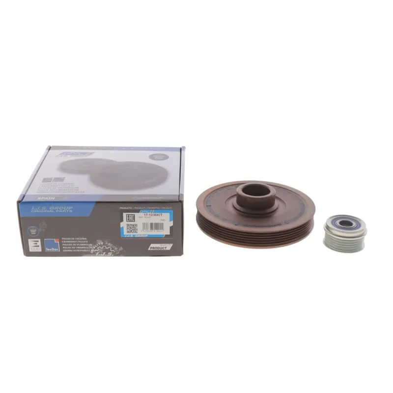 Шків колінвалу IJS GROUP 17-1236KIT для Mini Cooper D R56/R55/R60/R61 1.6-2.0d (N47) 2010-2016, Toyota Rav 4 2.0 D 2015-2018 (5 канавок, 166 мм)