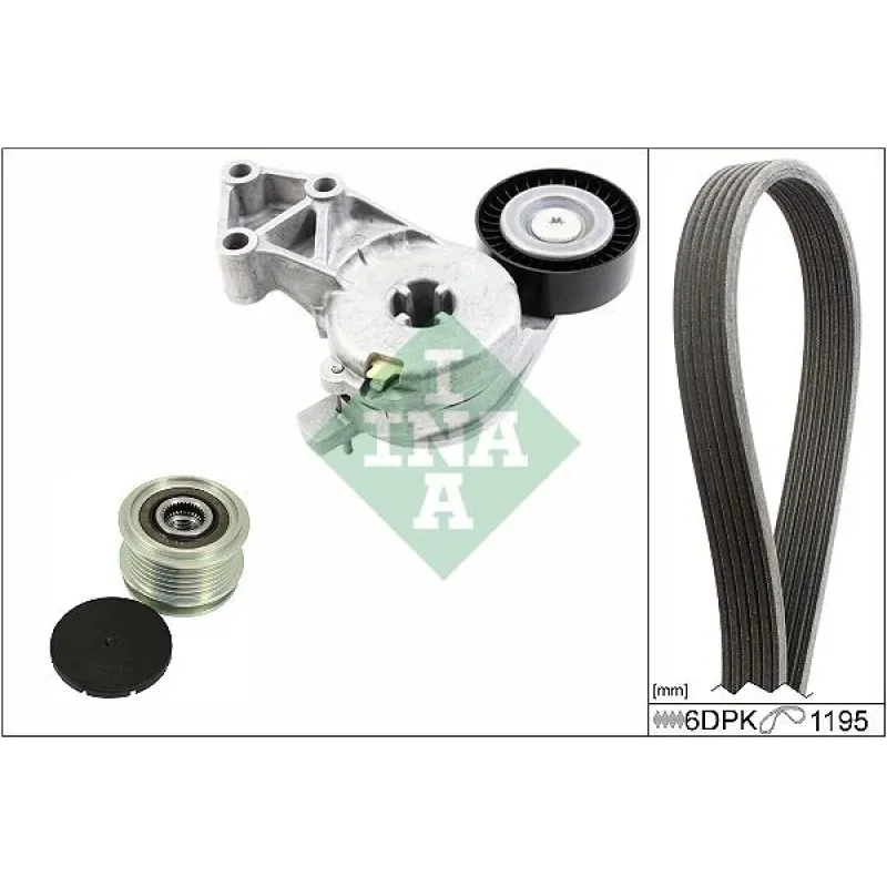 Комплект ременя генератора Audi A3/Seat Leon/Skoda Octavia/VW Caddy 1.4-2.0LPG 95-15, (6DPK 1195)