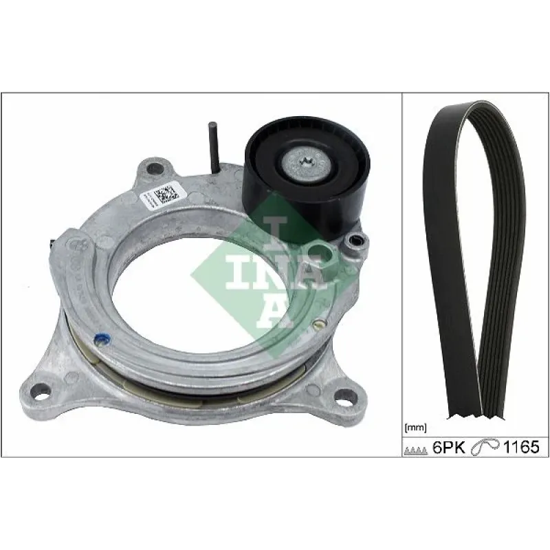 Комплект ременя генератора INA 529 0488 10 для BMW 1 (F20) 116i/118i, 3 (F30) 318i 6PK 1165 мм