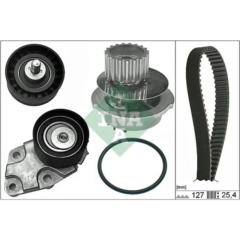 Комплект ГРМ + помпа Daewoo Lanos 1.6 16V 97-/Nexia 1.5 16V 95-97 (127x25.4)
