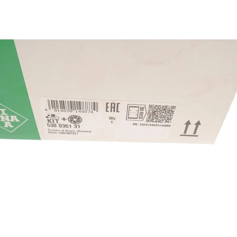Комплект ГРМ з помпою INA 530 0361 31 для Skoda Octavia 1.9 TDI, VW Golf IV 1.9 TDI 1996-2005, 141 зубців, 25 мм
