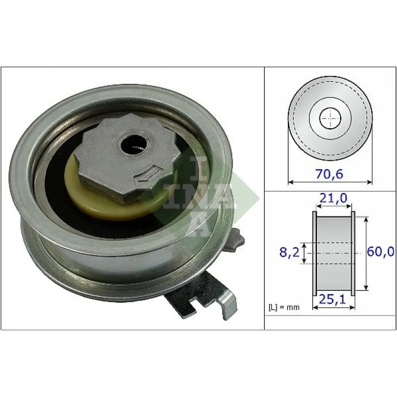 Ролик ГРМ VW Caddy IV 1.0-1.4TSI/1.6 15-/ Audi A5 1.4TFSI, 06/16 -