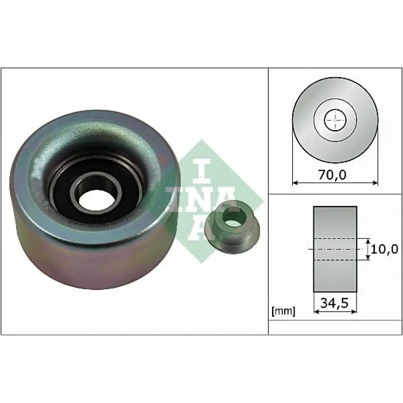 Ролик генератора INA 532059010 для Toyota Land Cruiser, Lexus ES/GS/RX (70х34.5 мм)