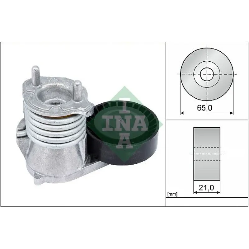 Натяжник ременя генератора INA 534 0273 10 для Ford Kuga, Volvo C70, Focus II, 65 мм