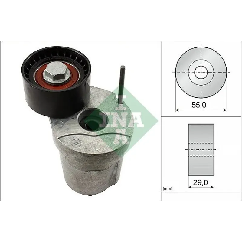 Натяжник ременя генератора INA 534 0320 10 для BMW 1 (E81/E87) N47/N57/M57, 55 мм