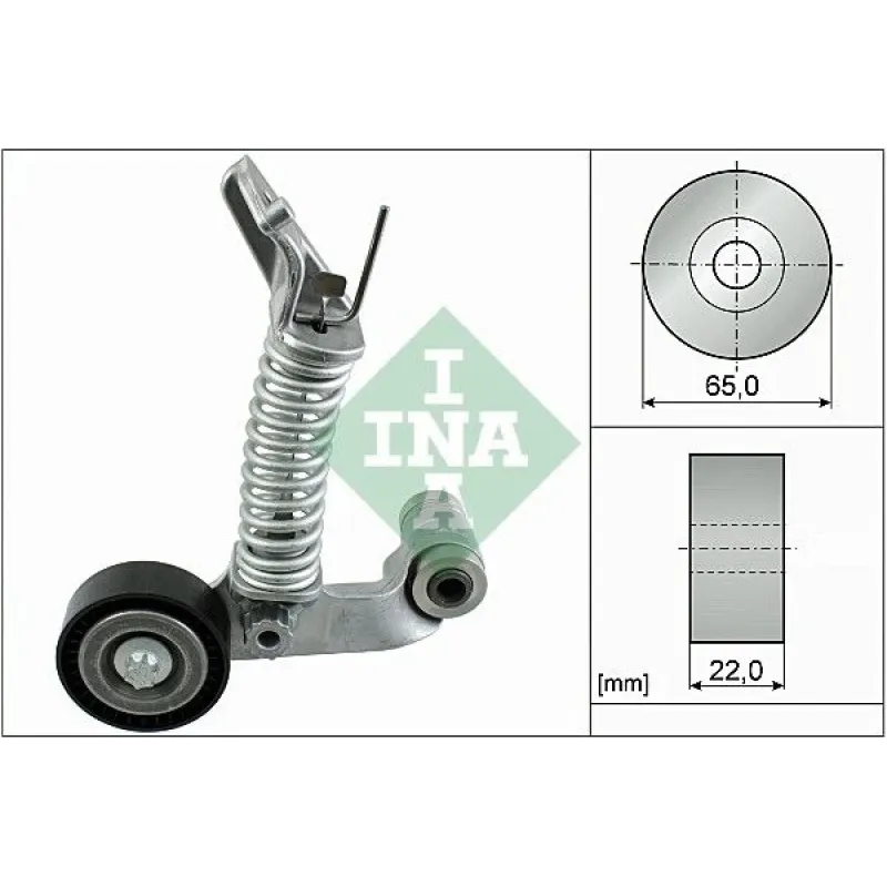 Натяжник ременя генератора INA 534 0574 10 для Mercedes-Benz A-Class W176, B-Class W246 2011-, 65 мм