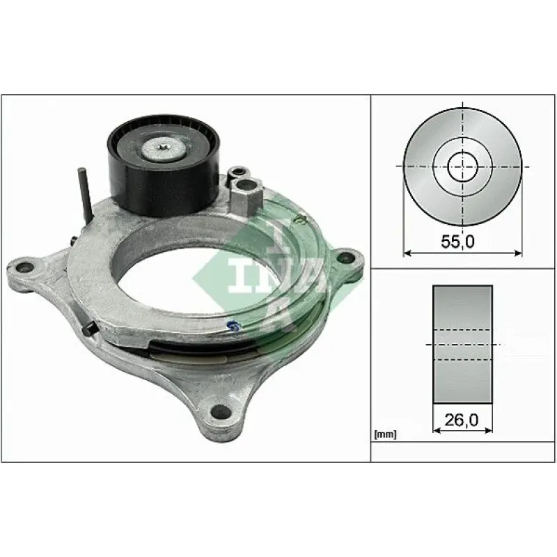 Натяжник ременя генератора INA 534 0598 10 для BMW 3 (F30/F80) / 5 (G30/F90) / 7 (G11/G12) / X5 (G05/F96) 2015-, 55 мм