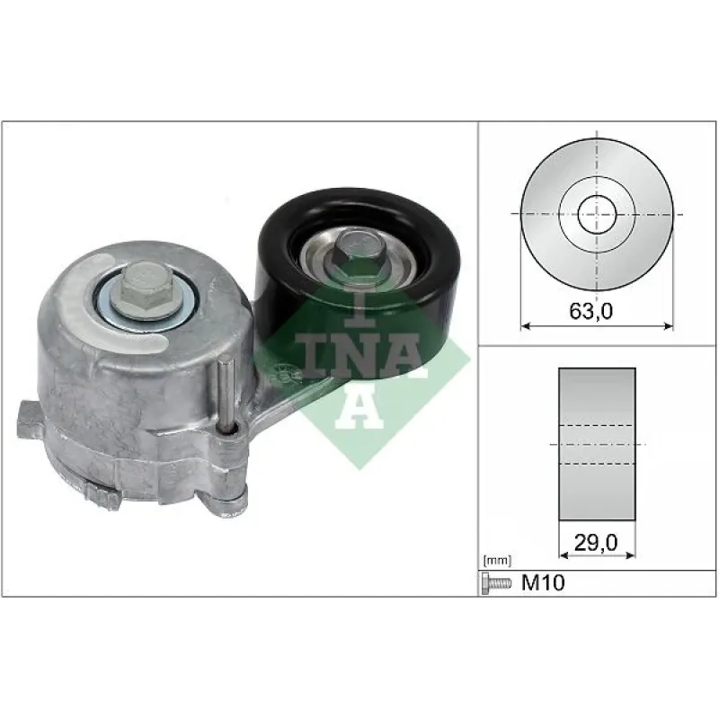 Натяжник ременя генератора INA 534 0650 10 для Opel Astra J/Insignia 1.6 SIDI 125-170 л.с., 63x29 мм