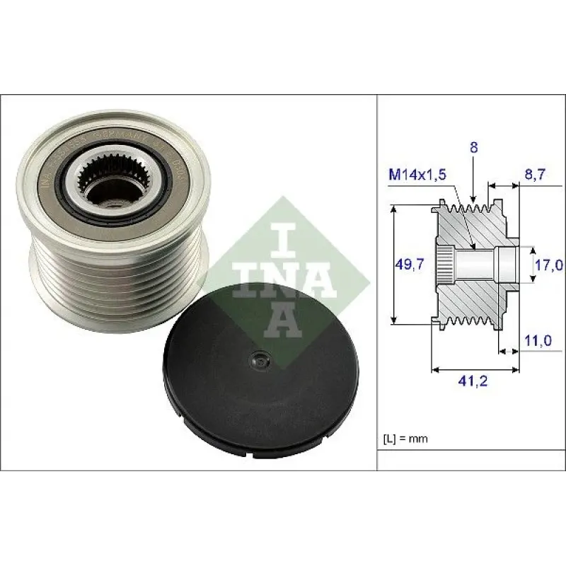 Шків генератора BMW 3 (F30/F80)/5 (F10)/X3 (F25) 09-16, N55 B30 A