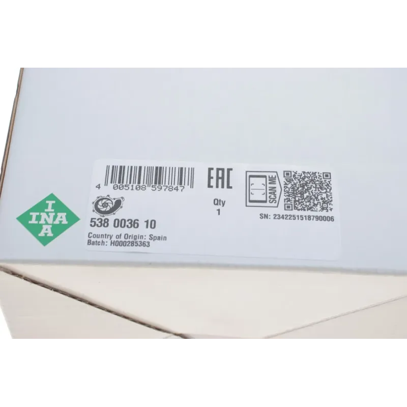 Помпа води INA 538 0036 10 для Fiat Palio, Panda, Punto 1.0-1.2
