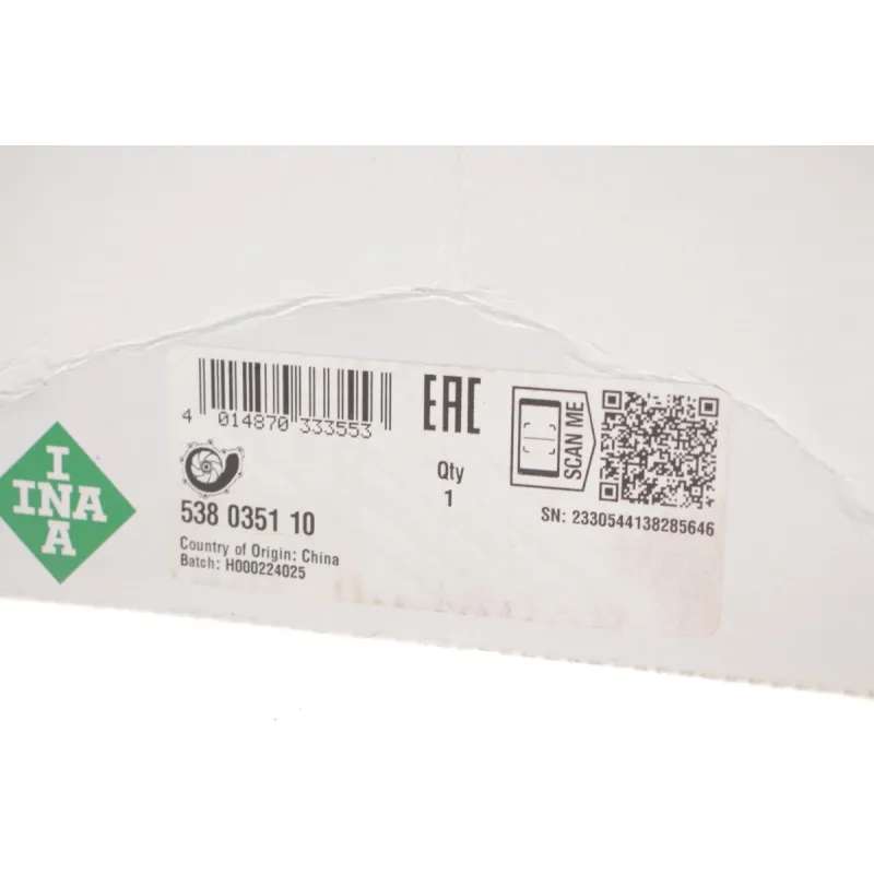Помпа води INA 538 0351 10 для Audi A4/A6/A8, VW Passat 2.4-2.8 1995-