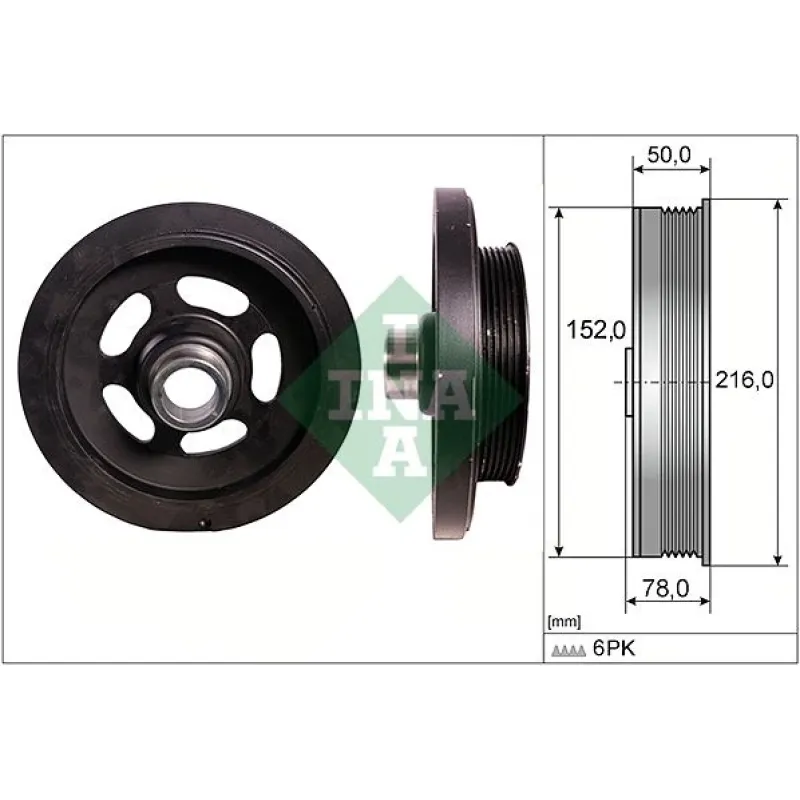Шків колінвалу MB Sprinter 2.7CDI 00-06, OM 612.981 / OM 647.981
