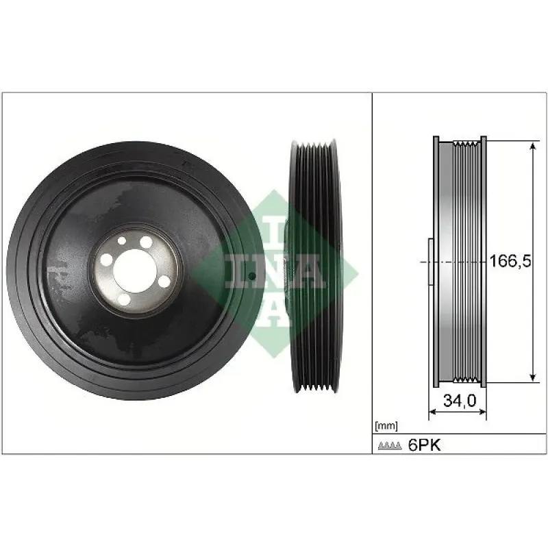 Шків колінвалу Opel Astra H/Vectra C/Zafira B 1.9CDTI 04-