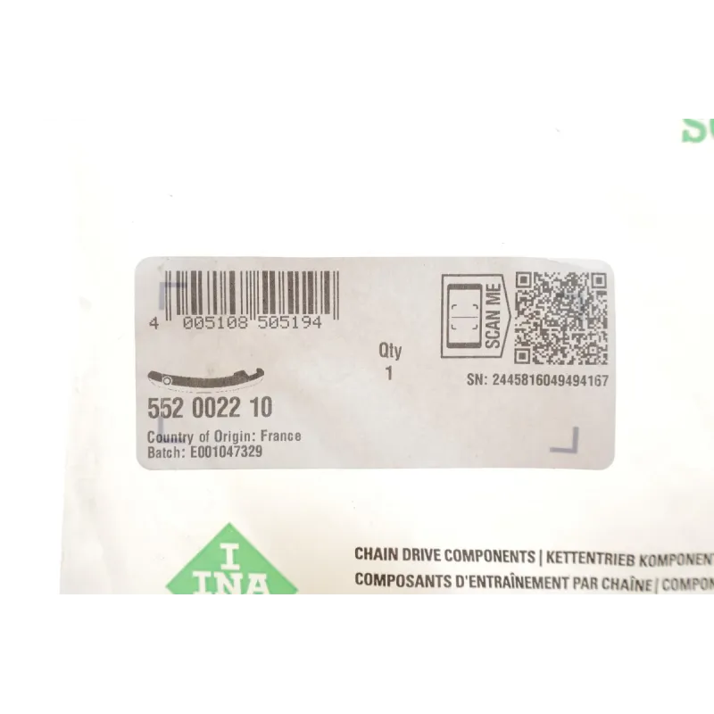 Планка заспокоювача ланцюга ГРМ INA 552002210 для Nissan X-Trail T30 2.2 dCi 2001-2008