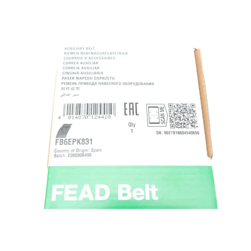 Ремінь генератора Ford Transit 2.0Di/TDCi 00- (-AC) (6PK831)