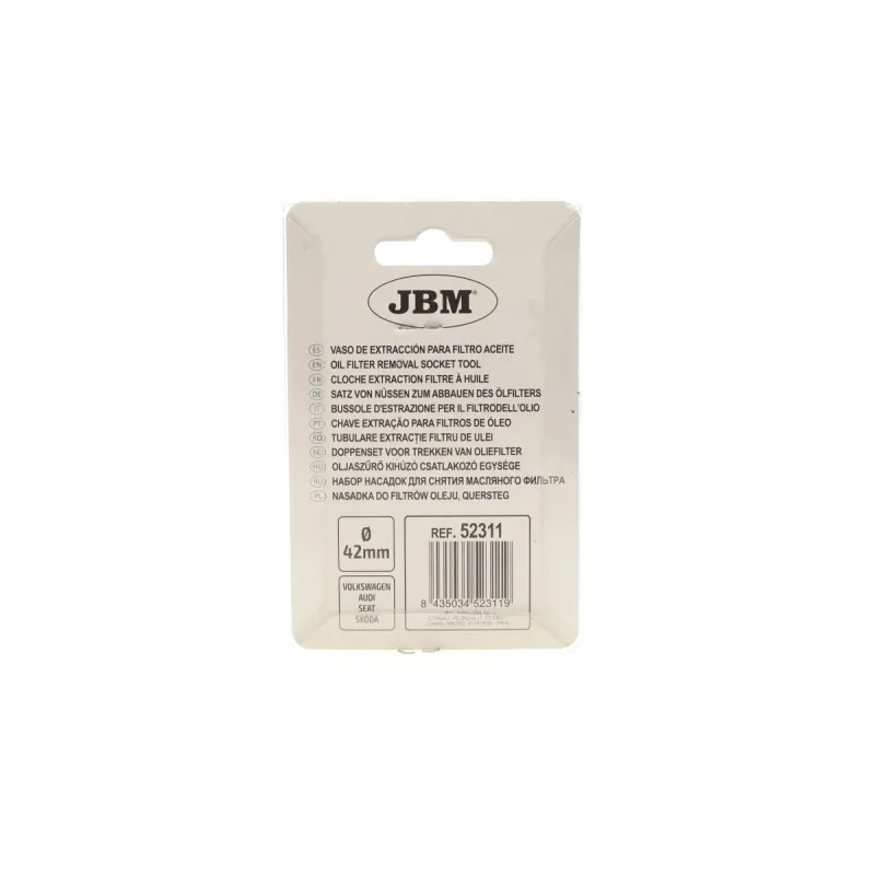 Насадка для заміни масляного фільтра JBM 52311 для Audi, Seat, Skoda, Volkswagen (42 мм)
