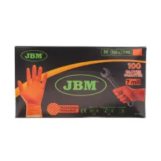 Купити Рукавички нітрилові JBM 53551 (M) помаранчеві Diamond texture 100 шт. | KovelAutoHub