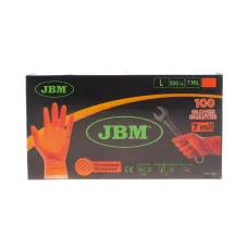 Рукавички нітрилові JBM 53552 (L) 100 шт. 7 mil помаранчеві Diamond texture