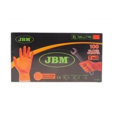 Рукавички нітрилові JBM 53553 XL 90 шт. 7 mil (помаранчеві Diamond texture)